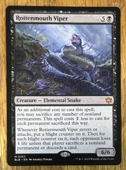 MTG Bloomburrow, Rottenmouth Viper - Image 1
