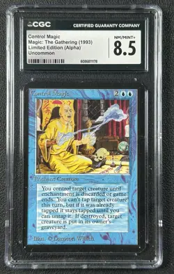 CONTROL MAGIC CGC 8.5 1993 MAGIC: THE GATHERING MTG ALPHA LIMITED EDITION 1178 - Image 1