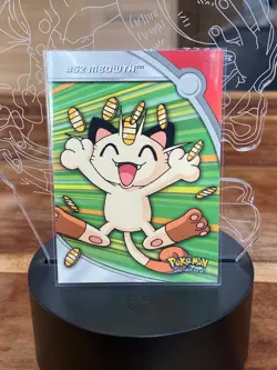 Meowth HV9 - Pokemon 2000 Topps TV Heroes & Villians - Blue Logo - Image 1