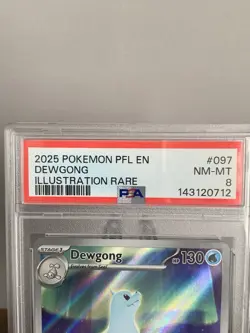 2025 POKEMON PFL EN-PHANTASMAL FLAMES #097 DEWGONG PSA 8 - Image 2