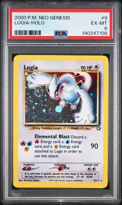 2000 POKEMON NEO GENESIS #9 LUGIA-HOLO PSA 6 - Image 1