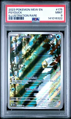 2023 POKEMON MEW EN-151 ILLUSTRATION RARE #175 PSYDUCK PSA 9 - Image 1