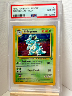 1999 Pokemon Jungle Nidoqueen Holo Card 7/64 PSA 8 NM-MT - Image 1