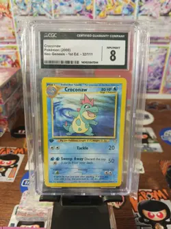 Croconaw Pokemon 2000 1st Edition Neo Genesis CGC 8 - Image 1