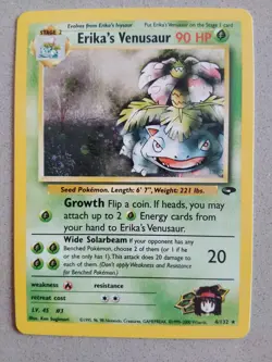 Pokemon - Erika's Venusaur 4/132 Gym Challenge Holo Rare NM - Image 1