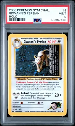 2000 POKEMON GYM CHALLENGE HOLO #8 GIOVANNI'S PERSIAN PSA 9 - Image 1