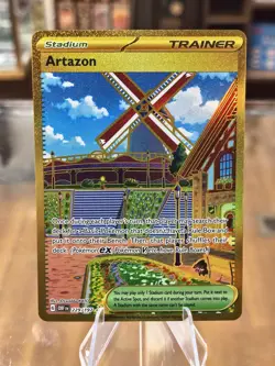 Pokemon TCG Trainer Artazon Obsidian Flames Gold Card 229/197 Free Shipping! - Image 1