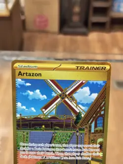 Pokemon TCG Trainer Artazon Obsidian Flames Gold Card 229/197 Free Shipping! - Image 2