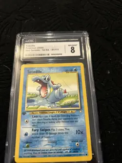 Pokemon TCG Totodile Neo Genesis 1st Edition Common - Image 1