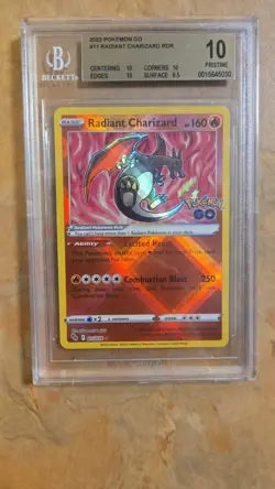 RADIANT CHARIZARD Pokemon Go 2022 BGS 10 - PRISTINE Pop 85 Only 6 Black Labels! - Image 1