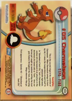 Pokemon Charmeleon Foil #05 from Topps Black Logo in NM condition! - Image 2