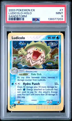 2003 POKEMON EX SANDSTORM #7 LUDICOLO-HOLO PSA 9 - Image 1