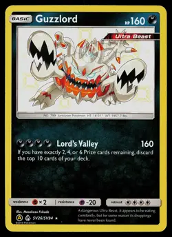 Pokemon Card - Guzzlord Hidden Fates SV26/SV94 Shiny Holo Rare - Image 1