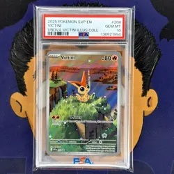💎PSA 10 GEM MINT 2025 Pokemon Black Bolt VICTINI #208 Illustration Promo - Image 2