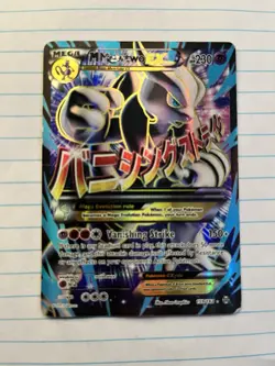 Pokemon TCG M Mewtwo EX 159/162 Full Art Holo Card Breakthrough - Image 1