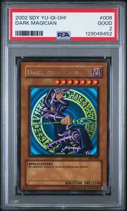 2002 YU-GI-OH! STARTER DECK: YUGI #006 DARK MAGICIAN PSA 2 - Image 1