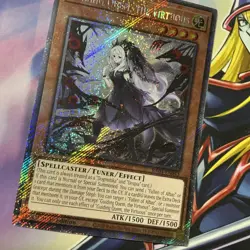 Near Mint Yugioh Guiding Quem, the Virtuous - RA04-EN043 Platinum Secret Rare - Image 3