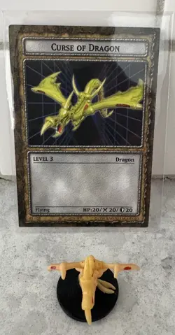 Yu-Gi-Oh Dungeon Dice Monsters Curse of Dragon Figure (B1-03) and Card - Image 1