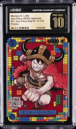 2025 ONE PIECE JPN PC: ONE PIECE DAY '25 PROMO MONKEY D. LUFFY CGC 10 PRISTINE - Image 1