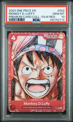 2023 ONE PIECE PREMIUM COLLECTION ONE PIECE FILM RED #022 MONKEY D. LUFFY PSA 10 - Image 1