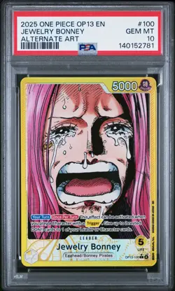 2025 ONE PIECE OP13-CARRYING ON HIS WILL ALTERNATE ART JEWELRY BONNEY PSA 10 - Image 1