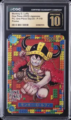 2025 ONE PIECE JPN PC: ONE PIECE DAY'25 PROMO MONKEY D. LUFFY CGC 10 PRISTINE - Image 1