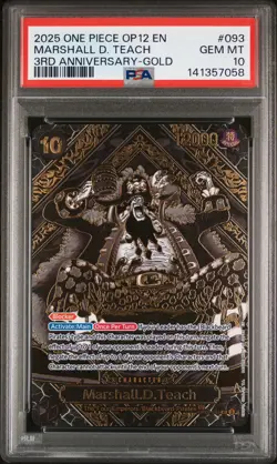 2025 ONE PIECE LEGACY OF THE MASTER 3RD ANNIV-GOLD MARSHALL D. TEACH PSA 10 - Image 1