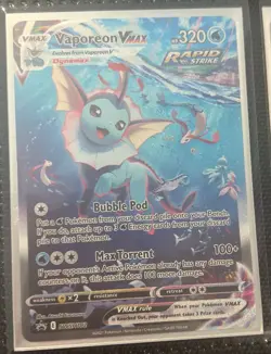 VAPOREON VMAX PROMO SWSH182 VAPOREON VMAX PREMIUM COLLECTION 2021 POKEMON SWORD - Image 1