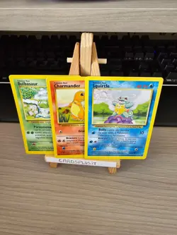 Trio Starter Charmander Bulbasaur Squirtle SET Base Pokemon TCG Near MINT - Image 1