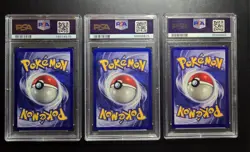 POKEMON Squirtle / Charmander / Bulbasaur Shadowless Base Set Ed1 PSA8 - Image 2