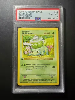 POKEMON Squirtle / Charmander / Bulbasaur Shadowless Base Set Ed1 PSA8 - Image 3