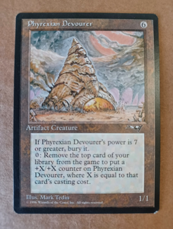 MTG Alliances Phyrexian Devourer Magic the Gathering Card Corner Damage - Image 1