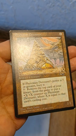 MTG Alliances Phyrexian Devourer Magic the Gathering Card Corner Damage - Image 2