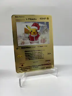 Pikachu 40HP Metal Pokemon Card-Collectible Gift Display - Image 1