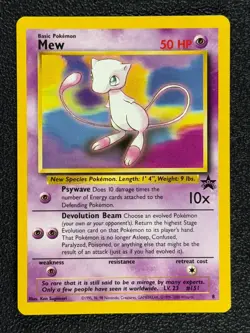 Mew 8 Wizards of the Coast Black Star Promo 8/53 1999-2000 Basic Pokemon Card LP - Image 1