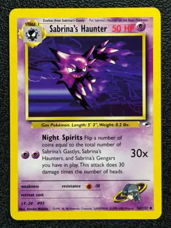 Sabrina's Haunter 58/132 Gym Heroes Series Uncommon Basic Pokemon Card 2000 NM - Image 1