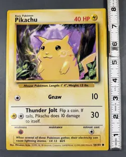 Jumbo Pokemon Card Pikachu 58/102 NOT FOR PLAY USE Promo Giant Big Oversize - Image 4