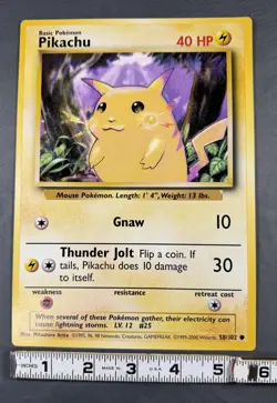 Jumbo Pokemon Card Pikachu 58/102 NOT FOR PLAY USE Promo Giant Big Oversize - Image 5