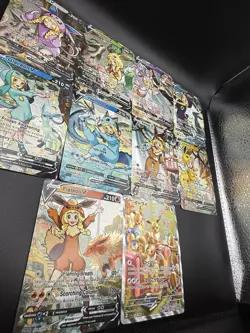 9x Lillie Eeveelutions CUSTOM Cosplay Thick Holo Texture Cards Pokemon Well Made - Image 2