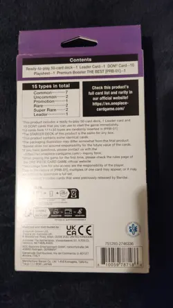 One Piece card game English Starter Deck Purple Luffy ST-18 Sealed - Image 3