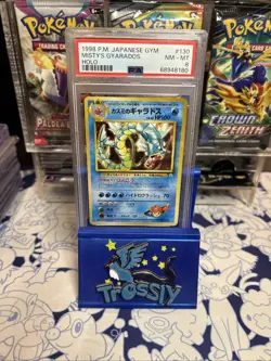 1998 Pokemon Japanese Gym Misty's Gyarados Holo PSA 8 Card - Image 1