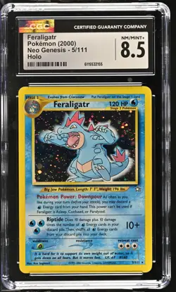 CGC 8.5 Feraligatr 2000 Neo Genesis 5/111 Holo Pokemon Card - Image 1