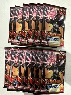 Digimon Card Game: X Record BT-9 Lot Of 13 Booster Packs - Image 1