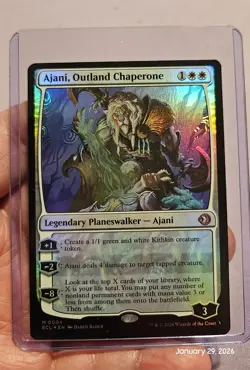 🔥 MTG - Ajani, Outland Chaperone - FOIL Lorwyn Eclipsed Mythic #004 NM 🔥 - Image 1