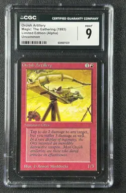 ORCISH ARTILLERY CGC 9 1993 MAGIC: THE GATHERING MTG ALPHA LIMITED EDITION 1231 - Image 1
