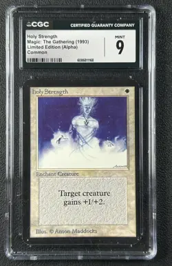 HOLY STRENGTH CGC 9 1993 MAGIC: THE GATHERING MTG ALPHA LIMITED EDITION 1168 - Image 1