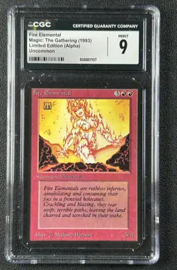FIRE ELEMENTAL CGC 9 1993 MAGIC: THE GATHERING MTG ALPHA LIMITED EDITION MINT 07 - Image 1
