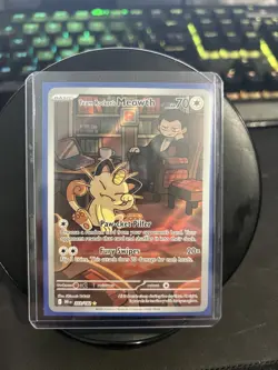 Pokemon Team Rocket's Meowth #203 Illustration Rare NM - Scarlet & Violet - Image 3