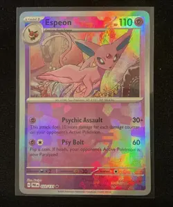 Pokemon Espeon Pokeball Reverse Holo 033/131 Prismatic Evolutions NM Pack Fresh - Image 1