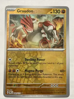 Groudon 049/131 SV: Prismatic Evolutions NM Pokemon Card TCG - Image 1